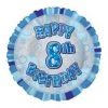 Meteorparty Balloons 18" Happy 8th Birthday Foil Balloon - Blue