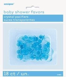 Unique By Theme 18pk Blue Crystal Baby Dummies