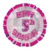 Meteorparty Balloons 18" Happy 5th Birthday Foil Balloon - Pink