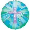 KALEIDOSCOPE 18" Baby Christening Green Holographic Foil Balloons