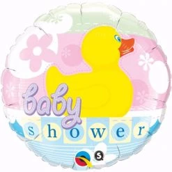 Qualatex 18" Baby Shower Rubber Duck Foil Balloon