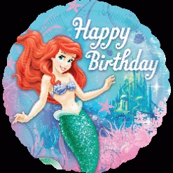 Qualatex 18" Licensed Birthday Mermaid Foil Balloon Balloons