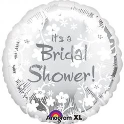 Anagram Balloons 17" Silver Bridal Shower Foil Balloon