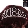 Everything Party 18th Birthday Metal Tiara With Diamante - Rose Gold
