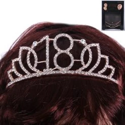 Everything Party 18th Birthday Metal Tiara With Diamante - Rose Gold