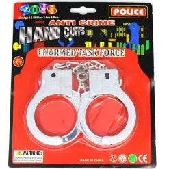 JD Party Metal Look Plastic Party Handcuffs