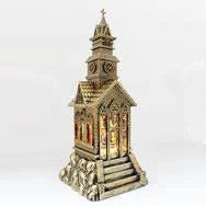 Pacific Wholesale Christmas Church Water Lantern With Music LED Light And Swirling Confetti