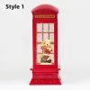 Pacific Wholesale By Event Christmas Telephone Booth Water Lantern With LED Light And Swirling Confetti