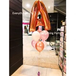 Everything Party Balloon Samples 34" Jumbo Rose Gold Foil Letter Helium Balloon Bouquet