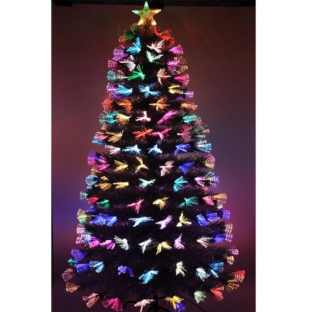 Everything Party 120cm Silver Fibre Optic Slow Colour Changing LED Light Up Christmas Tree By Event