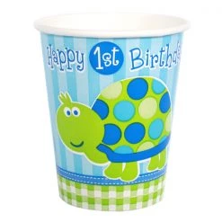 Everything Party 8pk 1st Birthday Turtle Paper Cups All Birthday