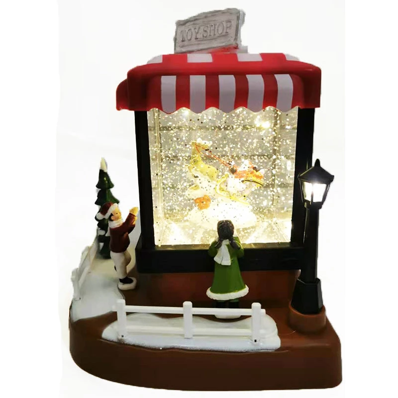 Everything Party By Event Christmas Toy Shop Water Lantern With Music LED Light And Swirling Confetti