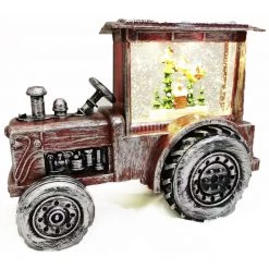 Pacific Wholesale Christmas Tractor Water Lantern With Music LED Light And Swirling Confetti
