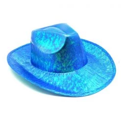 JD Party Metallic Cowboy Hat - Blue By Theme