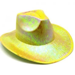 JD Party Metallic Cowboy Hat - Yellow