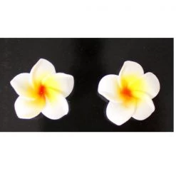 JD Party By Theme Hawaiian Frangipani Flower Earrings