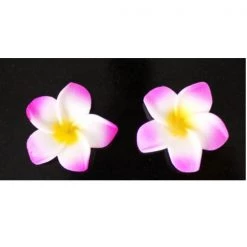 JD Party By Theme Hawaiian Frangipani Flower Earrings