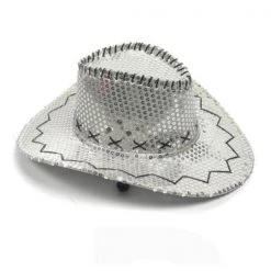 JD Party By Theme Sequin Cowboy Hat - Silver