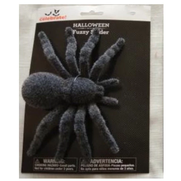 Everything Party 12cm Grey Fuzzy Spider By Event