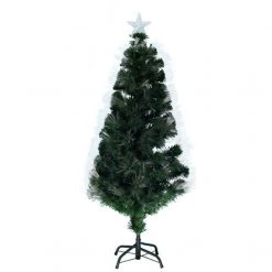 Lylac 180cm Green Christmas Tree With Ultra Bright Fibre Optic Flashing LED Lights By Event
