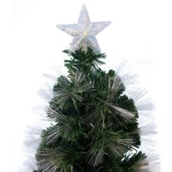 Lylac 180cm Green Christmas Tree With Ultra Bright Fibre Optic Flashing LED Lights By Event