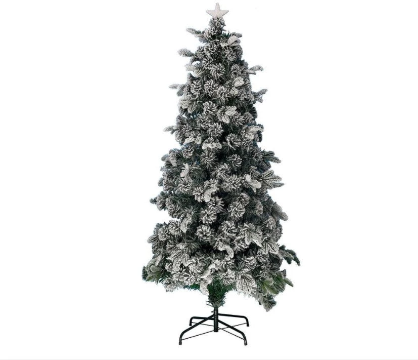 Wish By Event 180cm Ultra Bright Multicolour Changing Flashing LED Light Up Frosted Snowy Christmas Tree