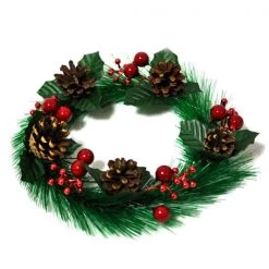 Everything Party 20cm Holly & Berry Christmas Wreath