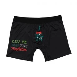 Everything Party Frankly Funny Christmas Mens Funny Briefs Boxer Shorts - Kiss Me Costume