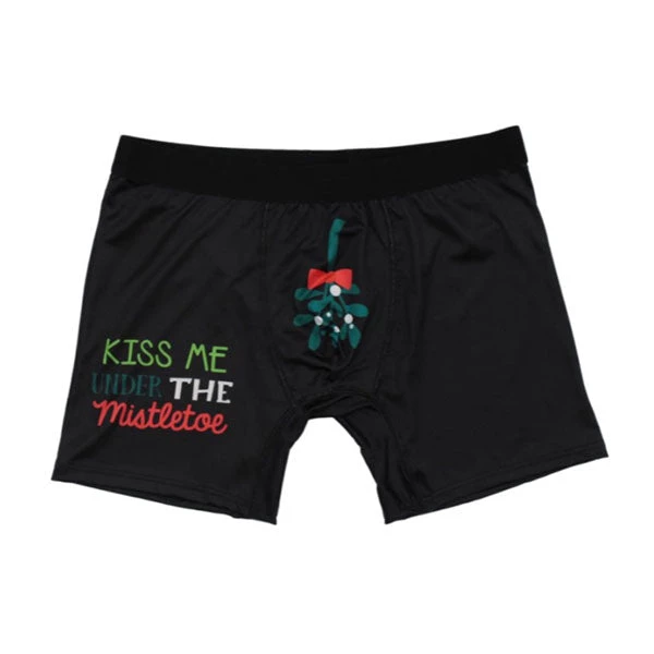 Everything Party Frankly Funny Christmas Mens Funny Briefs Boxer Shorts - Kiss Me Costume