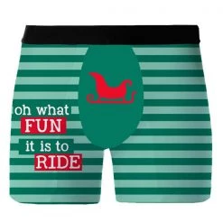 Artwrap Frankly Funny Christmas Mens Funny Briefs Boxer Shorts - Fun Ride Costume