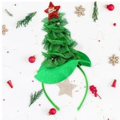 Pacific Wholesale Christmas Headband Christmas Tree With Star And Beads By Event