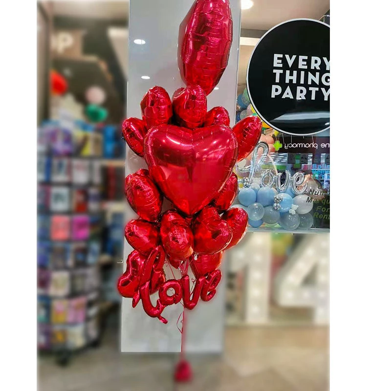 Everything Party Valentine's Day Foil Heart Balloon Bouquet Balloons