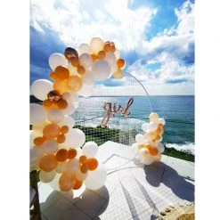 Everything Party Balloons Baby Shower Balloon Garland On 2m Metal Circle Mesh Stand