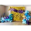 Everything Party Balloons Mermaid Balloon Garland On Gold Sequins Backdrop Stand