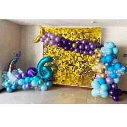 Hayden Agency Party Hire - 1.8m Square Shimmer Sequin Wall Panel Backdrop Frame All Birthday