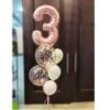 Everything Party Balloons 3rd Birthday Foil Number Confetti Helium Balloon Bouquet