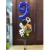Everything Party 9th Birthday Soccer Sports Theme Helium Balloon Bouquet