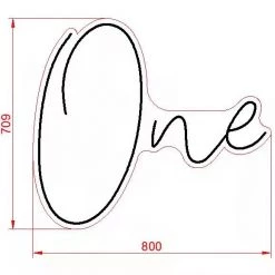 Everything Party All Birthday Party Hire - 1st Birthday ONE Neon Light Sign Party Decoration