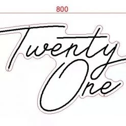 Everything Party All Birthday Party Hire - 21st Birthday Twenty One Neon Light Sign Party Decoration