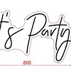 Everything Party All Birthday Party Hire - Wedding Birthday Let's Party Neon Light Sign Party Decoration