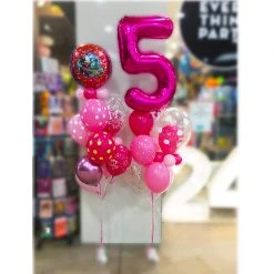 Everything Party 5th Birthday Minnie Mouse Theme Helium Balloon Bouquet Balloons