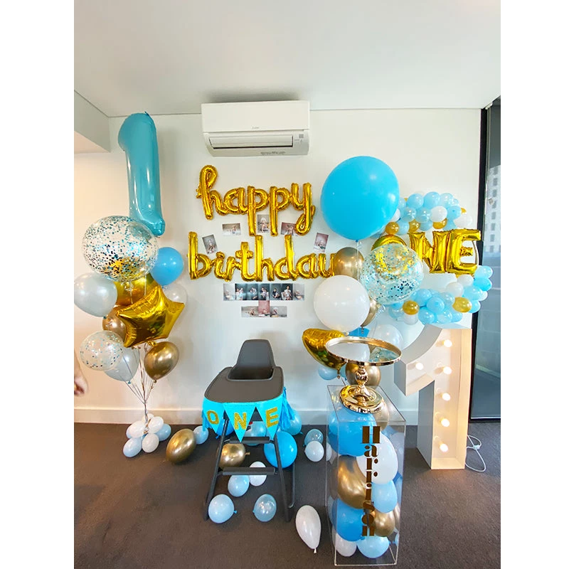 Everything Party 1st Birthday Helium Balloon Bouquet Balloon Decoration Balloons