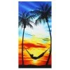 Cut Price Sunset Coconut Tree Hammock Beach Towel 140cm*70cm