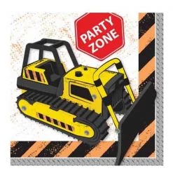 Artwrap 20pk Construction Party Zone Luncheon Napkins