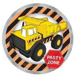 Artwrap 8pk Construction Truck Party Zone Paper Plates All Birthday