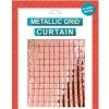 JD Party Metallic Block Grid Curtain - Rose Gold All Birthday