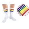 JD Party White Socks With Rainbow Stripe