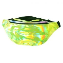 JD Party Iridescent Fanny Pack Bum Bag - Lime Green