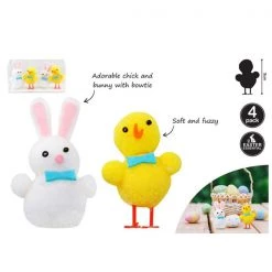 Austwide 4pk Craft Plush Easter Chick And Bunny