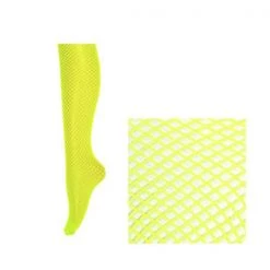 JD Party Fishnet Pantyhose - Fluro Yellow By Theme